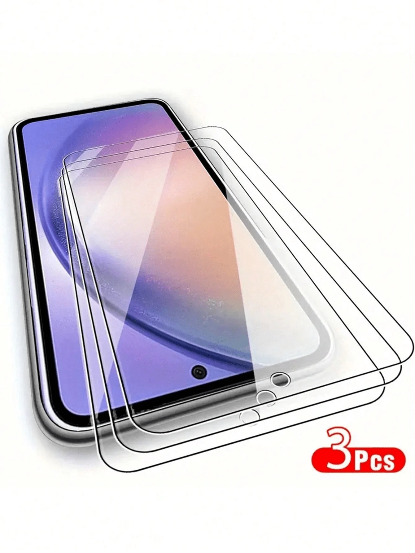 [International Version, Not Local Version] 3-Pack Of Screen Protectors, Compatible With Samsung 17 Also Compatible With IPhone 12, Includes Camera Protection. - Multicolor - View 1