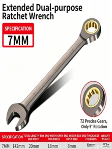 Cờ lê kết hợp có tay quay dài 6/32mm, 72 răng, góc xoay 5°, cờ lê đa năng đầu mở/đầu hộp, thép CR-V. - cờ lê - Xem 21