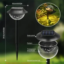 1个/2个太阳能户外投影灯，星月投影，草坪灯，户外LED月球落地插电灯，暖白光LED装饰灯，家居花园装饰照明，适用于草坪、花园、露台，复活节、圣诞节、母亲节装饰礼品 - 太陽能 - 查看 10