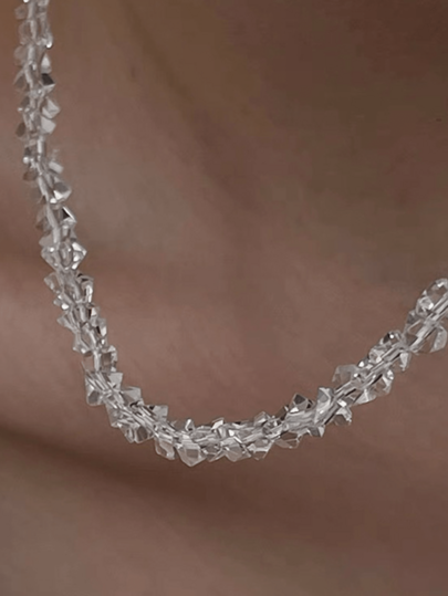 1 pieza Collar de lujo con múltiples facetas, elegante estilo Ins