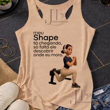 Tank Top, My Shape Is Coming, T-Shirt, Gym, Fitness Fashion, Muscular Woman, Plus Size Fashion - Màu be - Xem 1