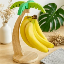 1pc Wooden Banana Holder, Home Storage Rack, Living Room Fruit Organizer - Multicolor - View 3