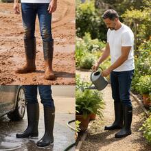 Sanitary Boots, Rain Boots, Hydrocarbon Resistant, 100% PVC, Non-Slip, Waterproof, Comfortable, Rhino PVC - 黑色 - 查看 3