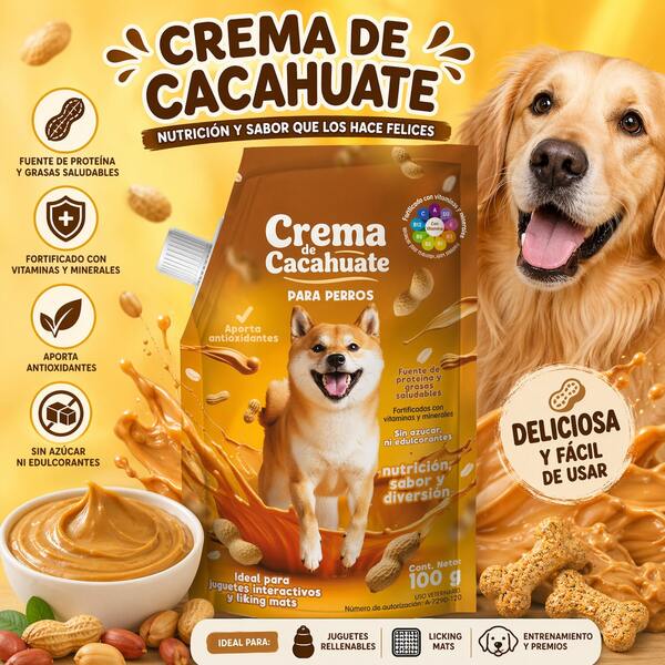 FANCY PETS Crema De Cacahuate Para Perros Snack Saludable Con Omega 3-6