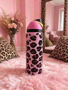 OwaIa Black And Pink Leopard Print Pattern Large Capacity Stainless Steel Water Bottle,32oz/945ml,With A Straw,Exquisite Appearance,Keeps Drinks Hot Or Cold,Can Hold Iced Drinks And Water,Suitable For Leisure,Work,Sports,Indoors And Outdoors,Suitable For Students And Office Workers,As A Gift.Vacuum Flasks-Everyday Tumbler-Perfect Birthday Gift-Father Day Tumbler - Hồng - Xem 4