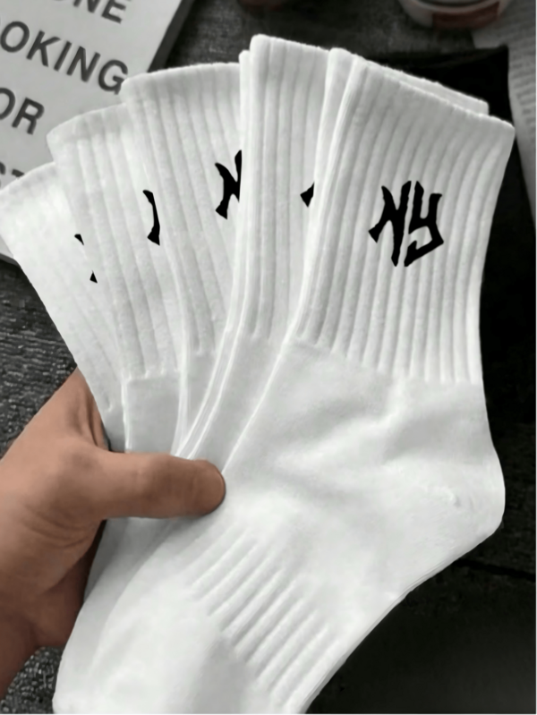 1/3/5/10 Pairs Unisex Comfortable Athletic Socks, Men's Long Socks, Suitable For Sports And Training, Women's Long Socks, Casual And Business Wear, Soft, Black And White Color Matching, Odor-Resistant, Moisture-Wicking, Lightweight And Comfortable.