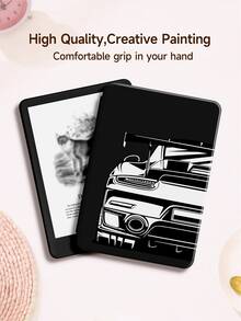 1 件装黑白赛车设计 Kindle 保护套，全方位保护，防摔防尘，采用柔软 TPU 材质，边角气垫防震，适用于 Kindle Paperwhite 第 11 代（2021 年款）、Kindle（第 11 代）（2022 年款）、Kindle（第 11 代至 2024 年款）（6 英寸），完美贴合，保护您的阅读设备。 - 彩色 - 查看 3