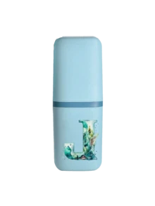海洋字母系列牙刷架套組，浴室用品，戶外旅行牙刷，牙膏收納盒，字母系列印花防塵收納盒，旅行必需品，學校用品，度假露營，度假必需品，迷你夏季假期 - 彩色 - 查看 21