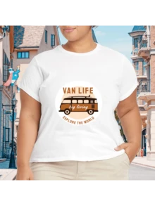 2026 Camiseta unisex de algodón casual de verano, estampada diseño playero surf atardecer, ropa de vacaciones, colores blanco y negro, tallas extras disponibles - Blanco - Ver 1