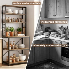 Kitchen Shelf Standing Shelf Microwave Shelf 2-Tier Countertop Storage Rack for Kitchen Organizer, Space Saving Stand for Spices, Pots and Pans - 6-stufig - Übersicht 5