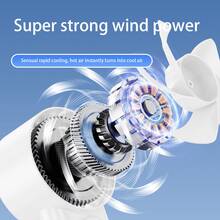 Handheld Portable Fan 100-Speed Stepless Adjustment 3600mAh Rechargeable Outdoor Cooling Small Fan Outdoor Commute Pocket Fan - Handheld - View 2