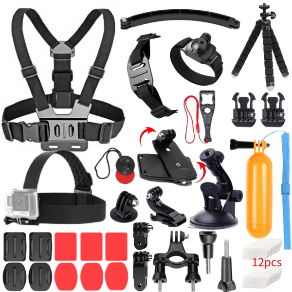 Bộ phụ kiện máy quay phim thể thao ngoài trời 5/9/11/27/42 món dành cho Hero 13 12 11 10 9 8 7 6 5 Acepro/Acepro2 OSMO ACTION AKASO EK7000/ EK7000 Pro/Brave 4/ Brave 7 LE/ V50X/ V50 Pro/ V50 Elite dùng cho bơi lội và các môn thể thao ngoài trời khác.