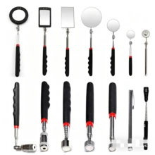 Bộ 5 dụng cụ gắp từ tính với trục điều chỉnh và gương kiểm tra xoay 360 độ, dụng cụ sửa chữa ô tô. - Gương soi dạng ống lồng - Xem 2