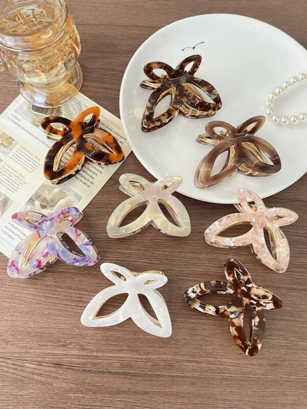 Premium Butterfly Shaped Hair Claw Clip, Small Size Metal Teeth Non-Slip Hair Accessory, Suitable For Ponytail, Half-Up Hairstyle, And Daily Wear,Festival,Party