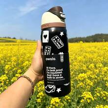 Owala 32oz/24oz Fruit Infuser Water Bottle, Stainless Steel Insulated Tumbler, Outdoor Portable Bounce Water Cup, Stainless Steel Vacuum Insulated Water Bottle With Straw, Suitable For Sports, Travel And School Activities. Good Sealing, Portable, Flip-Top Design, Great For Cold/Hot Drinks, Coffee And Iced Beverages - Nhiều màu - Xem 8