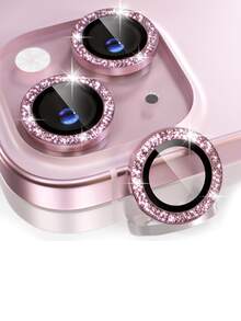 3pcs Camera Lens Protector Film, Suitable For IPhone 17 Pro Max, 17 Air, 17 Pro, 16 Pro Max, 16, 15, 15 Plus, 14, 13, 12, 11 Mini Plus Pro Max, Shiny Single-Layer Metal Glitter, 9H Hardness Anti-Scratch Screen Protector, Fashionable Accessory, Thoughtful Protective Case (Pink Glitter) - Pink - View 12