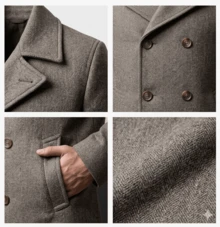 ABRIGO DE INVIERNO PARA CABALLERO COMODO Y CALIDO - Marrón Mocha - Ver 4