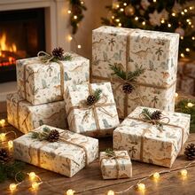 17" X 197" Dinosaur Pattern Gift Wrapping Paper Roll, Colorful Gift Wrapping Paper Suitable For Birthday Party, Holidays And Special Occasions - View 8