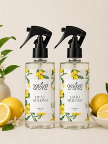 Kit Of 2 Home Sprays, 200 Ml Each, For Room Scent, Suitable For Curtains And Sheets. - limón siciliano - Ver 1