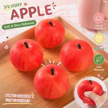 逼真苹果挤压玩具，水果纹理挤压水玩具，低回弹减压玩具，挤压起来像挤压水一样，挤压粘稠柔软可爱玩具，低回弹，减压礼物，完美礼物 - 多色 - 查看 1