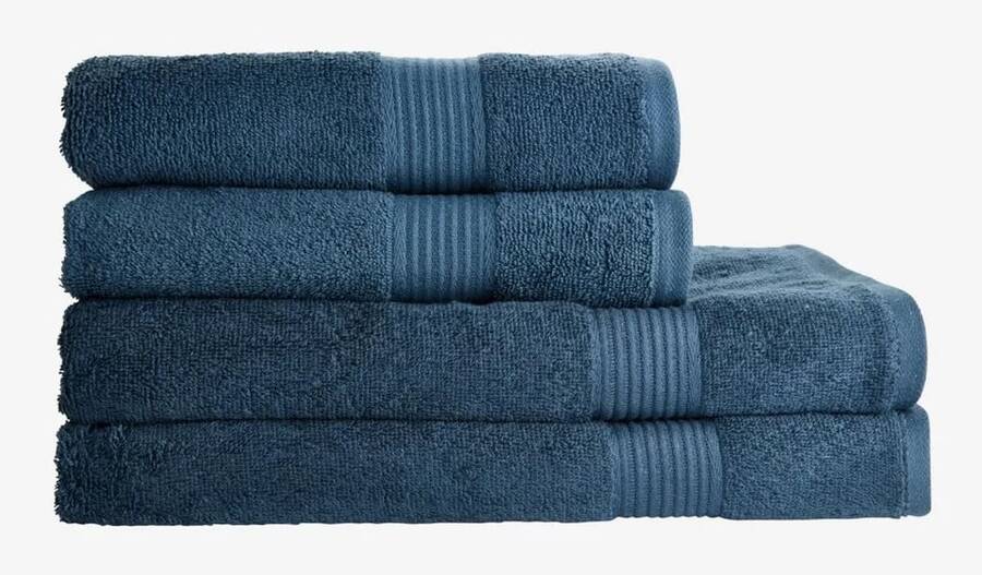 Toalla 100% Algodón Premium 500 g/m² – Ultra Suave y Alta Absorción – 70x130 / 90x150 cm – Baño, Playa o Gimnasio - Azul Marino - Ver 1