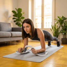 ABAHUB 1pc Push-Up Stand Assist, Abdominal Muscle Training Assist, Made Of PP Material, Suitable For Push-Up Stand, Abdominal Muscle, And Push-Up Training - White - View 1