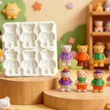 Magic Magician-Shaped Bear Candy Mold, Cute Beret-Shaped Bear Pudding Mold. Suitable For Holiday Parties And Birthday Parties. Can Be Used To Make Cookies, Gummy Candies, Chewing Gum, Home Decorations, And Shower Bombs - View 7
