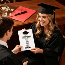 2026 Christian Graduation Card, Jeremiah 29:11 Bible Verse Graduation Greeting Card With Cap And Diploma, Religious Inspirational Card For Graduates - A - View 4