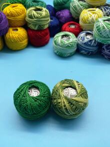 6pcs/Set Lace Thread, Solid Color & Gradient Dual-Color Matching, 25m Long Per Skein, Sufficient Length For Small Craft Projects And Stocking, Suitable For Miniature Crochet, Preserved Flowers, Earrings, Hair Clips, Doll Accessories, Lace Edging DIY - Lace Thread Set - View 3