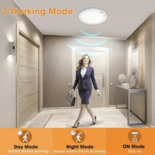 1pc Magnetic Motion Sensor Rechargeable Ceiling Light With Remote Control, Wireless Battery Powered Ceiling Light, No Wiring Required, Magnetic Mount, Dimmable Bathroom Light With Remote, 3 Lighting Modes And Multi-Level Brightness Adjustment, Supports Remote Operation, Timer Setting And Motion Sensor, Timer, 3 Colors, Rechargeable Closet Hallway Light, Wireless LED Ceiling Light, 3-Color Dimmable Indoor Light, Suitable For Wardrobe, Shower, Pantry, Shed, Hallway, Living Room, Kitchen, Bathroom - Multicolor - View 13