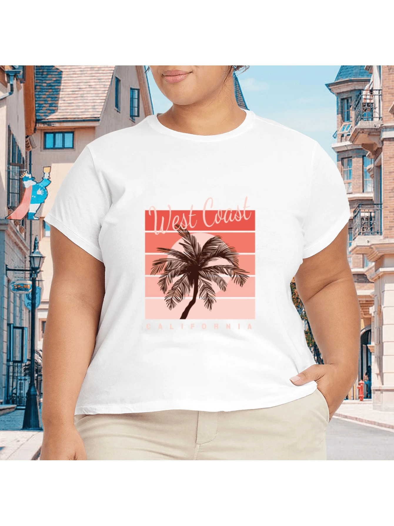 2026 Camiseta unisex de algodón casual de verano, estampada diseño playero surf atardecer, ropa de vacaciones, colores blanco y negro, tallas extras disponibles - Blanco - Ver 1