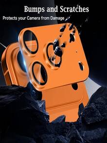 Alloy Solid Color 1pc Camera Lens Protector Made Of Matte Metallic Aluminum Alloy Tempered Glass For IPhone 17 Pro Max/17 Pro, Easy To Apply, Scratch-Resistant, Full Coverage, Compatible With Protective Cases, Unisex, Bubble-Free, High Hardness, Mother's Day Birthday Gift - Metal Armor - View 8