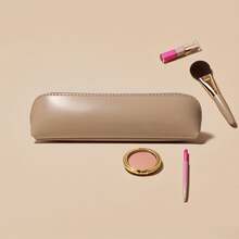 New Makeup Brush Storage Bag, Portable Cosmetic Organizer Pouch, Leather Waterproof Travel Brush Case - Regular Model - View 5