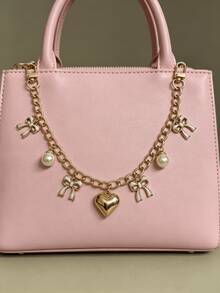 Accesorio de bolso con cadena y lazo en color rosa, negro y blanco. Correa decorativa para extender la longitud de bolsos de mano, carteras, bolsos de hombro. Ideal como regalo para mujer en festivales, graduaciones, día de la madre, cumpleaños y otras ocasiones especiales. - Multicolor - Ver 8
