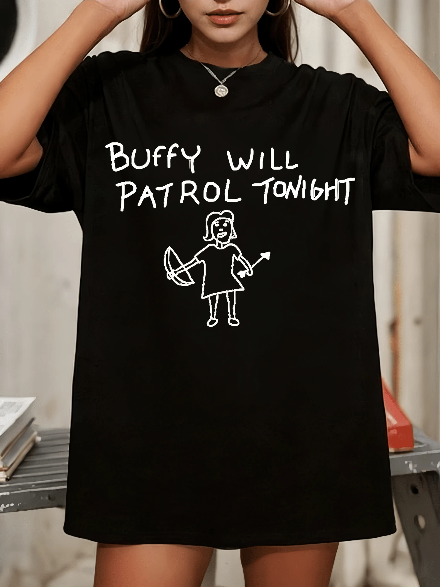 Buffy The Vampire Slayer - Buffy Will Patrol Tonight From HUSH - Black - View 1
