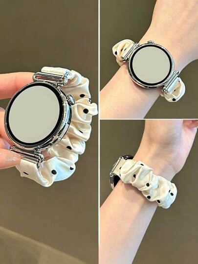 1 chiếc dây đeo đồng hồ nylon co giãn họa tiết chấm bi dễ thương, thời trang, tương thích với đồng hồ Galaxy Watch 7 6 5 4 5 Pro. Dây đeo thay thế đơn giản, thanh lịch dành cho nữ, tương thích với đồng hồ Watch 40 43 44 45 47mm. Phụ kiện thời trang dành cho nữ, rộng 20mm 22mm.