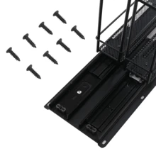 Slide-Out Double-Layer Spice Rack Storage For Kitchen Cabinets, Smooth Sliding Rails Anti-Rust, No Drill Easy Install, Adjustable Width Kitchen Organizer - 查看 4