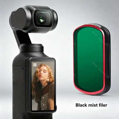 Bộ lọc khuếch tán Magnetic Black Mist 1/4 cho OSMO Pocket 3, kính quang học phủ nhiều lớp HD, làm mềm vùng sáng và tăng cường hiệu ứng điện ảnh, kèm khăn lau.