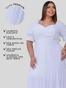 Women's Plus Size White Long Dress For New Year's Eve, Civil Wedding, Christening - trắng - Xem 6