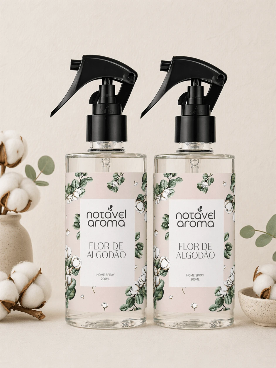 Kit Of 2 Home Sprays, 200 Ml Each, For Room Scent, Suitable For Curtains And Sheets. - Cotton Flower - View 1
