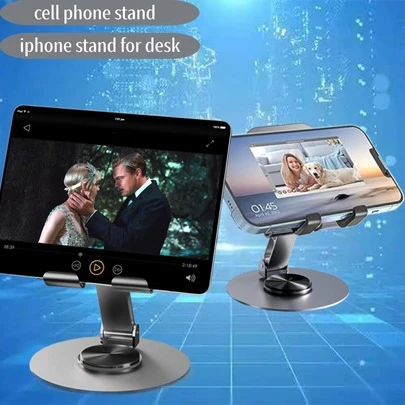 Giá đỡ điện thoại/máy tính bảng bằng hợp kim nhôm, chống nước, xoay 360°, có thể điều chỉnh và gập lại, phù hợp cho bàn làm việc và đầu giường, đế chống trượt - Món quà hoàn hảo cho mọi mùa. Giá đỡ điện thoại di động màu vàng, giá đỡ điện thoại để bàn, có thể xoay và gập lại, phù hợp cho phát trực tiếp và xem video, giá đỡ điện thoại gấp bằng kim loại nhỏ gọn và di động, có thể điều chỉnh 360°, giá đỡ phát trực tiếp để bàn, thích hợp cho văn phòng và các kỳ nghỉ.