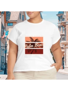 2026 Camiseta unisex de algodón casual de verano, estampada diseño playero surf atardecer, ropa de vacaciones, colores blanco y negro, tallas extras disponibles - Blanco - Ver 1