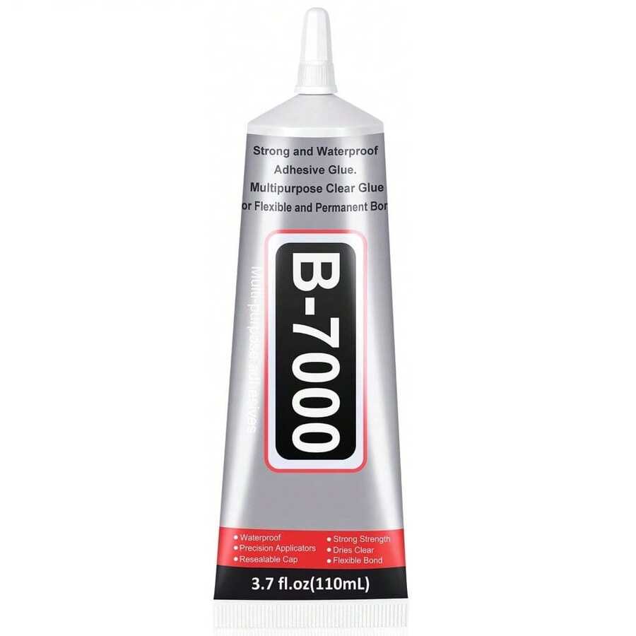 1 Pc 110ml B7000 Clear Super Glue, Rhinestone & Craft Glue With Precision Tip, Quick Dry Bedazzling Kit Supplies For Jewelry Making, Bead Gem Craft, Fabric, Shoes, Wearable Accessories, Fine Detail DIY, Handmade Decor Projects, Crafts - 1件,3.7液盎司(110毫升) - 查看 1