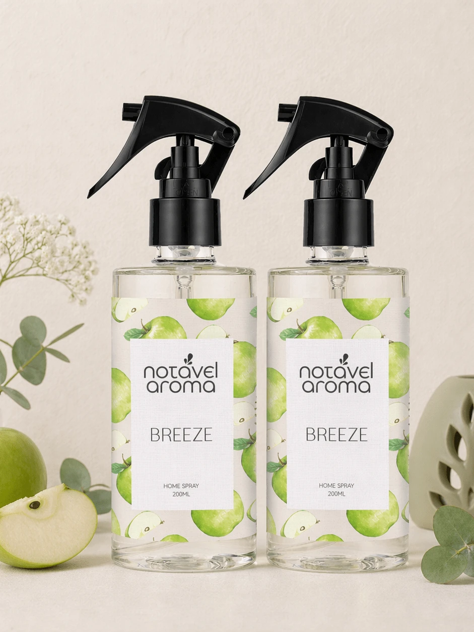 Kit Of 2 Home Sprays, 200 Ml Each, For Room Scent, Suitable For Curtains And Sheets. - Breeze - View 1