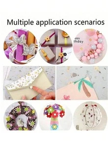 100/20个气球胶点，双面胶，DIY气球装饰配件，适用于婚礼、情人节、毕业典礼、生日、万圣节、圣诞节派对装饰。可搭配透明气球贴纸、气球捆绑强力粘垫使用，不留残胶，可移除，圆形胶点，非常适合悬挂、双面胶带、DIY剪贴簿手工制作、母亲节、毕业典礼等场合。 - 點膠 - 查看 6