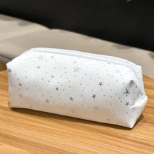 1个甜美波点铅笔盒，时尚黑白波点图案文具袋，大容量，适合学生收纳学习用品，返校季必备（拉链款式随机） - 星星筆袋 - 查看 15