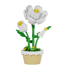 Micro Granule Potted Building Block Immortal Flower, Immortal Flower Building Block Potted Set, Cute Home Decor, Desktop Decor, Multifunctional And Original Gift Idea, Artificial Potted Decor, Holiday Gift, Birthday Gift, Christmas Gift, New Year Gift, Party Decoration - Multicolor - View 12