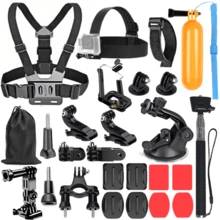 适用于 Hero 13 12 11 10 9 8 7 6 5、Acepro/Acepro2、OSMO ACTION、AKASO EK7000/ EK7000 Pro/Brave 4/ Brave 7 LE/ V50X/ V50 Pro/ V50 Elite 等机型的 5/9/11/27/42 件套户外运动相机配件套装，适用于游泳等其他户外运动。 - 查看 5