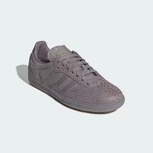 Adidas Samba OG Silver Metallic Cracked Leather Women's JR0035 | Retro Heritage Style, Timeless Silhouette - 紅木色 - 查看 5