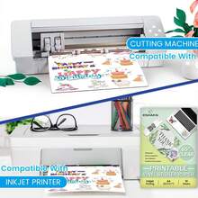 10/20 Sheets A4 65% Clear Premium Printable Vinyl Sticker Paper Self-Adhesive Sheets, 8.3 X 11.7 Inch Waterproof Dries Quickly Decal Paper For Inkjet Printer - A4 - View 5
